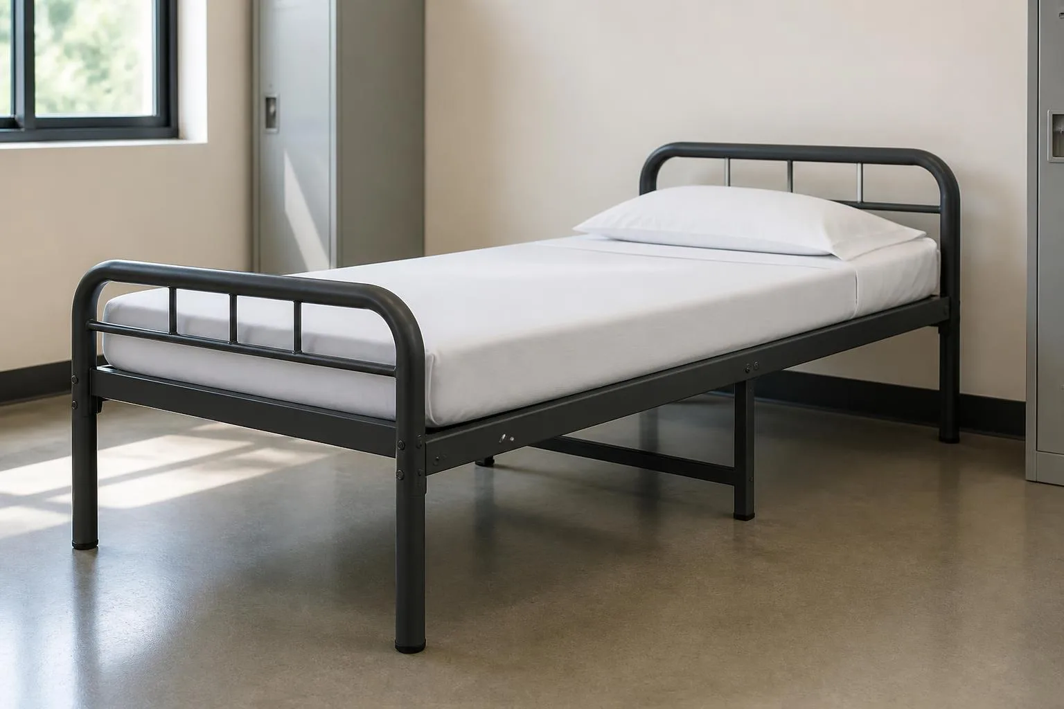 Single-Level Metal Beds manufactured by Top Design Solutions in Hargeisa, Somaliland