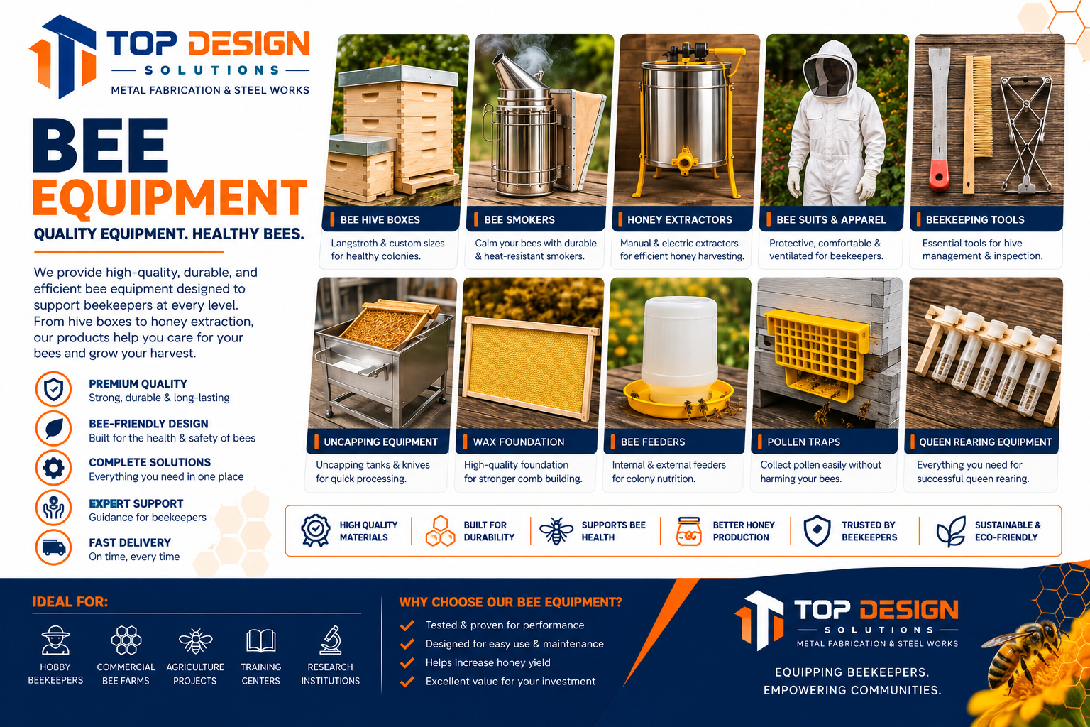 Bee Harvesting Tools — service by Top Design Solutions